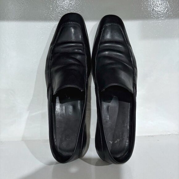 Hugo Boss Loafers Men 10.5 Black Leather Slip On Office Quiet Luxury Officewear main image 9